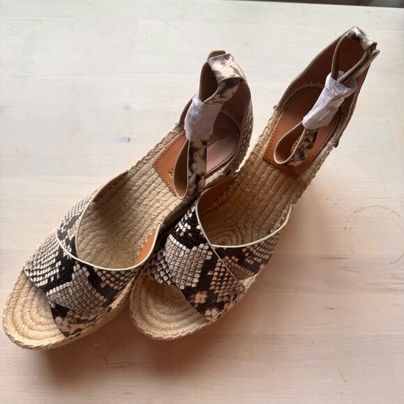 TORY BURCH snake Leather espadrilles Size 9 - Picture 2 of 9